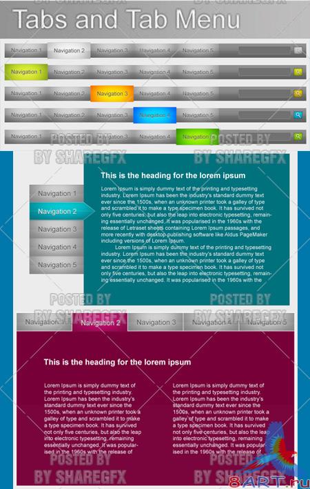 Tabs � Horizontal &amp; Vertical and Tab Menu