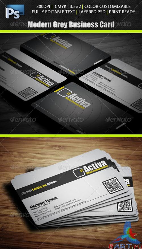 GraphicRiver Modern Grey Business Card GraphicRiver Modern Grey Business Card