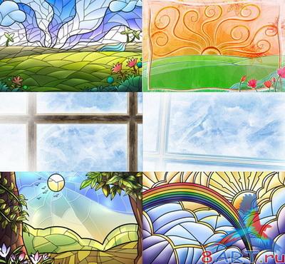 PSD Layered Pictures - Windows, Vitrages, Sstained-glass Windows