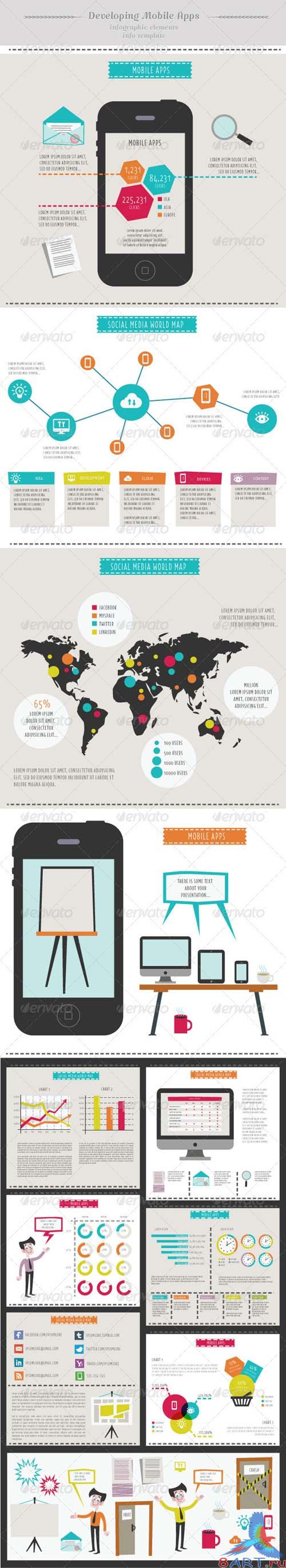 GraphicRiver Developing Mobile Apps - Infographic Elements - In