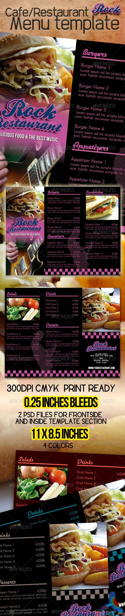 GraphicRiver - Rock Cafe Restaurant Menu Template 548809