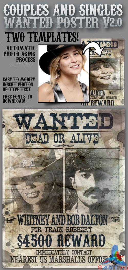 GraphicRiver Wanted Poster 8.5x11 for Singles and Couples V2.0
