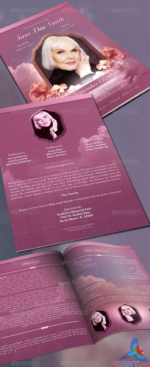 GraphicRiver Funeral Program Full Page Bi-Fold Template