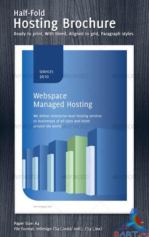 GraphicRiver Half-Fold Hosting Brochure GraphicRiver Half-Fold Hosting Brochure