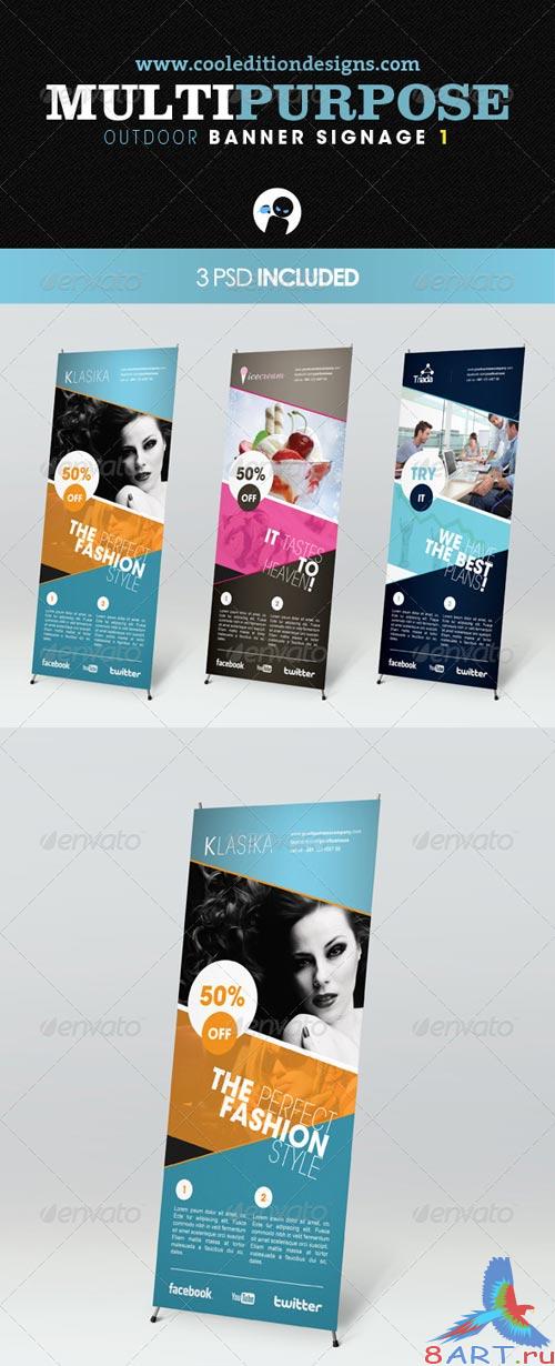 GraphicRiver Multipurpose Outdoor Banner Signage 1