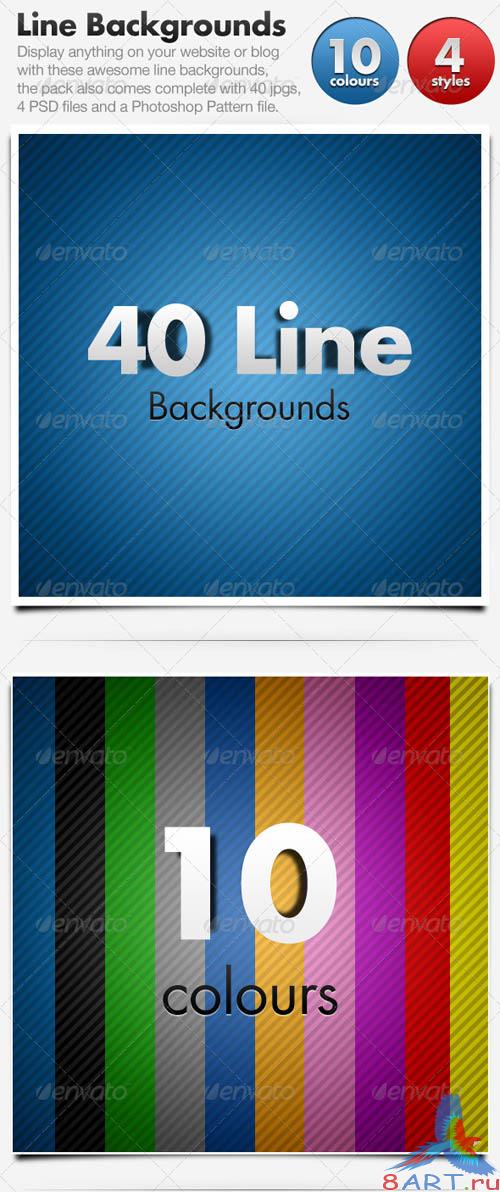 GraphicRiver Line Backgrounds x 40 Horizontal & Diagonal