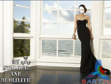 Шаблон к Photoshop - на домике около моря Шаблон к Photoshop - на домике около моря