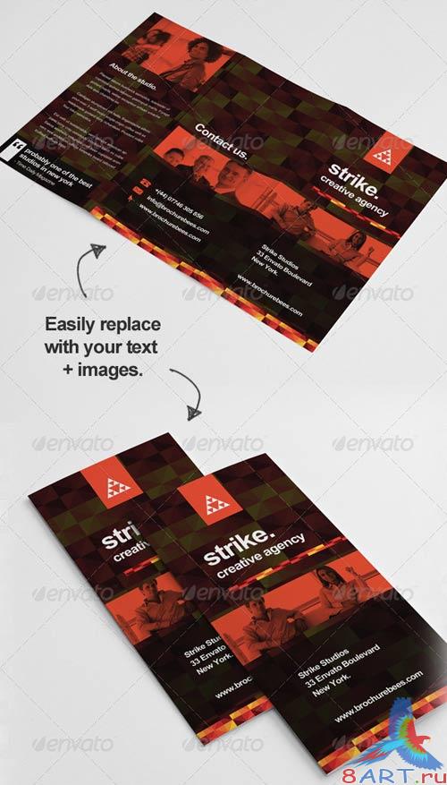 GraphicRiver Strike Creative Agency Tri-fold Brochure Template