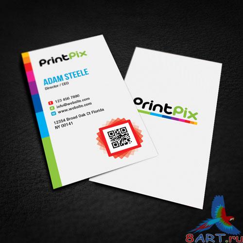 PSD Template - Print Shop Color Extravagance Business Cards
