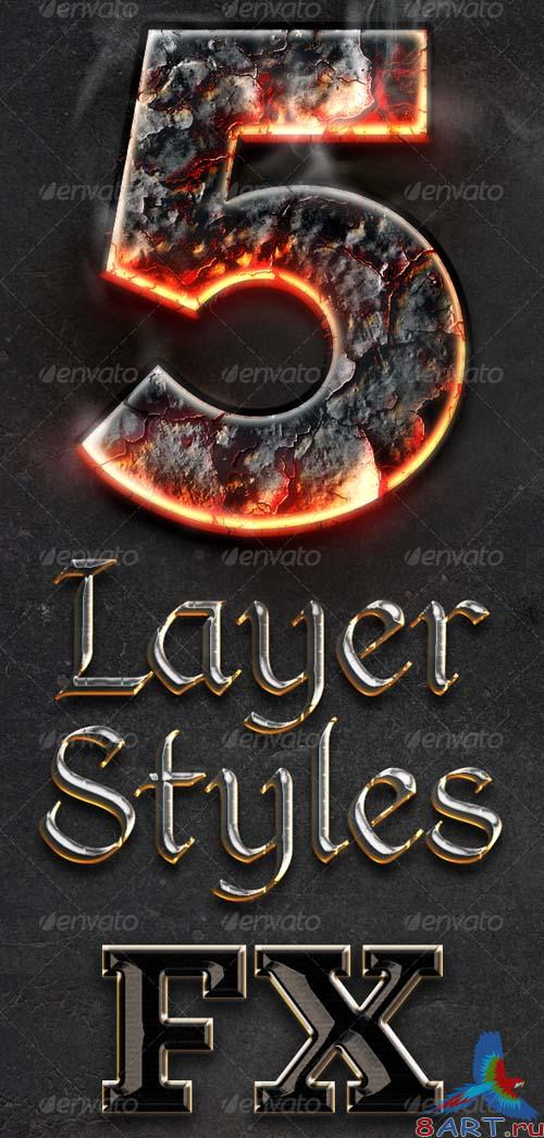 GraphicRiver Chrome & Fire - Gothic Medieval Layer Styles Fx