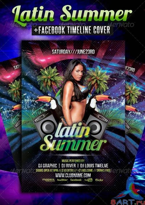 GraphicRiver Latin Summer #2 Party Flyer + Facebook Cover GraphicRiver Latin Summer #2 Party Flyer + Facebook Cover