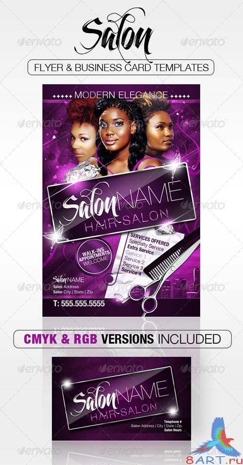 GraphicRiver Salon Flyer and Business Card Templates