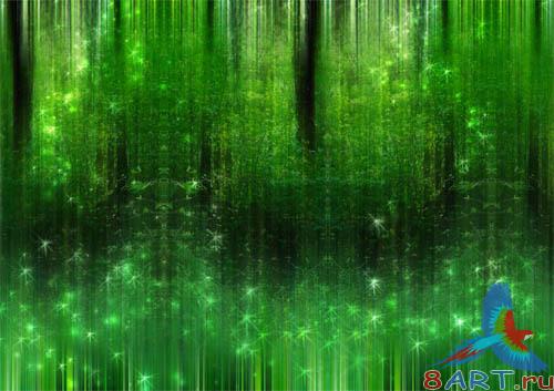 PSD - Green Fantasy Forest