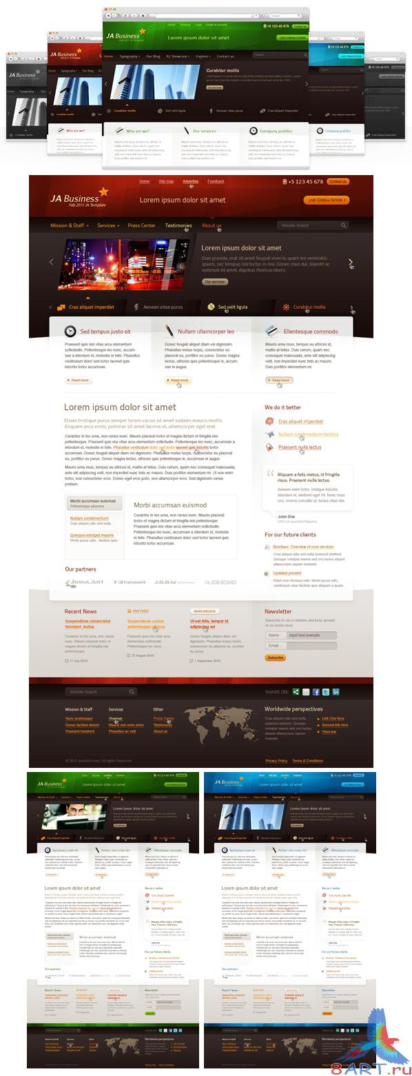 Ja Business - Full PSD, Font Sources