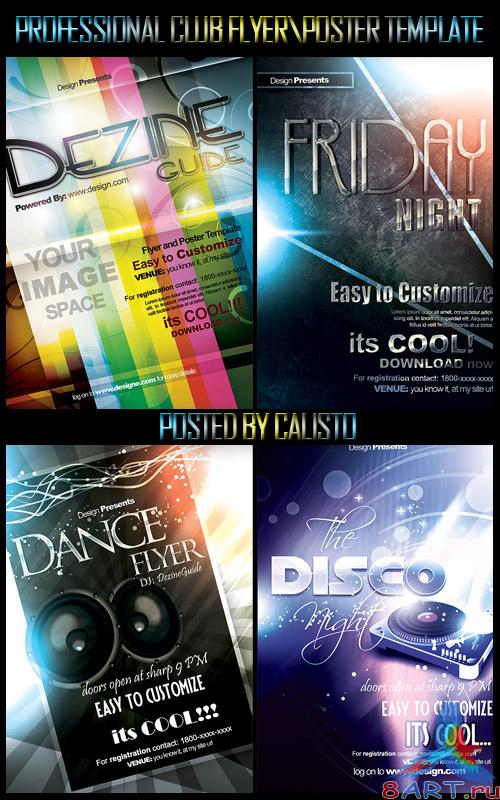 Club-FlyerPoster Template Bundle