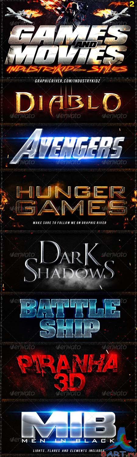 Game and Movies Photoshop Styles