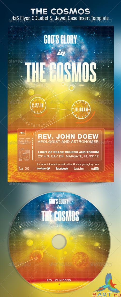 GraphicRiver God's Glory In The Cosmos Church Flyer and CD