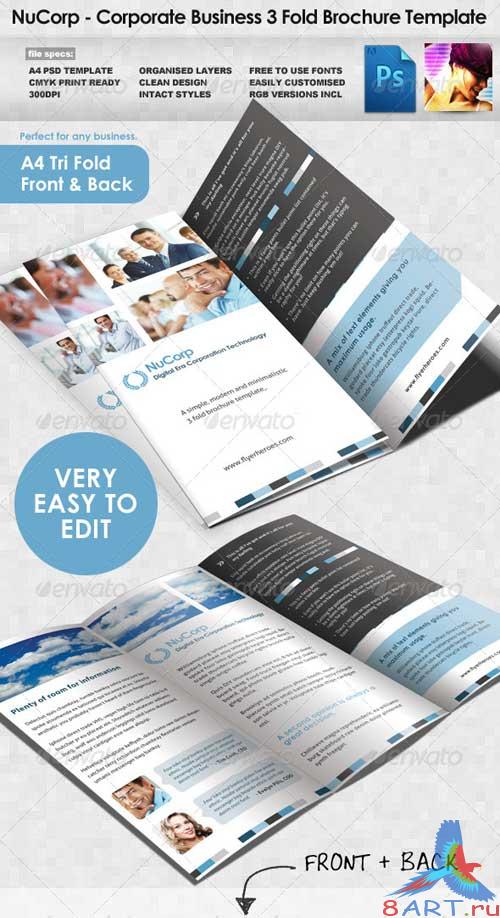 GraphicRiver Corporate 3 Fold Brochure Template