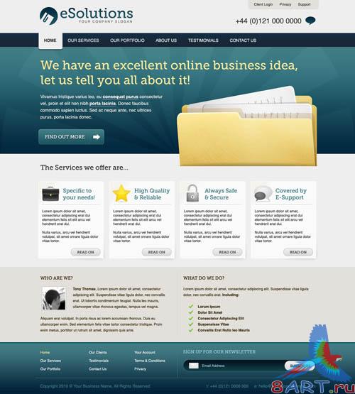 Business Corporate Website Template - Mdialoot