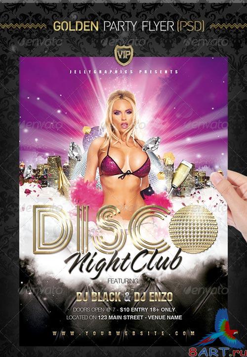 GraphicRiver Golden Party Night Flyer Template