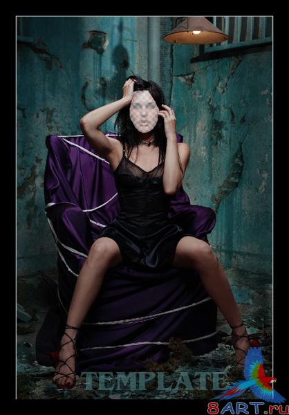 ������ � ����� Photoshop -models On an armchair