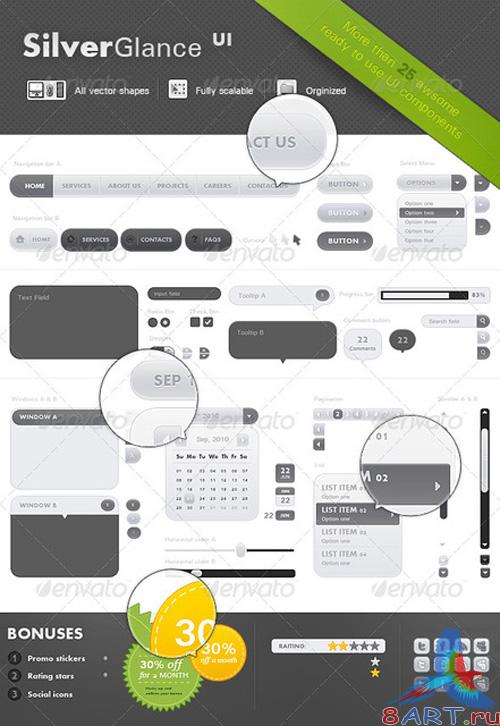 Silverglance ui - GraphicRiver Silverglance ui - GraphicRiver