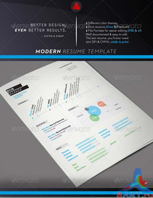 GraphicRiver Modern Resume Template GraphicRiver Modern Resume Template