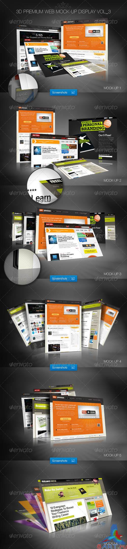 GraphicRiver 3D Premium Web Mock-Up Display Vol_3 - REUPLOAD