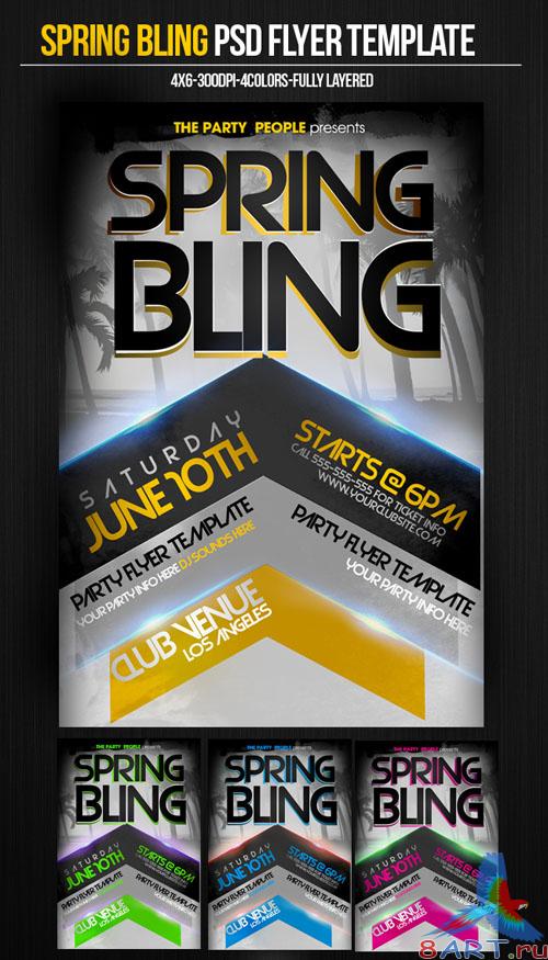 PSD Template - Spring Bling Flyer/Poster