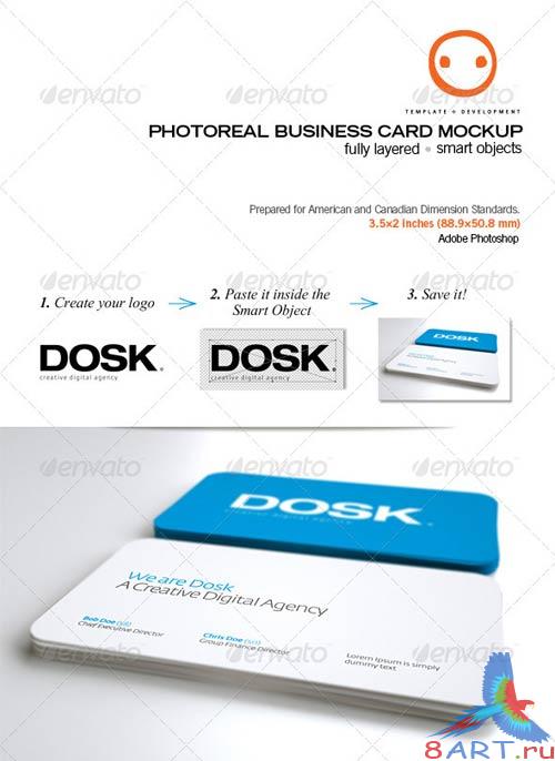 GraphicRiver Photoreal Business Card Mockup