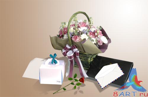 Romantic background psd