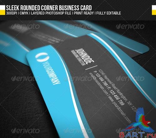GraphicRiver Sleek Rounded Corner Business Card GraphicRiver Sleek Rounded Corner Business Card
