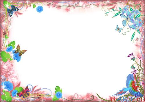 Романтическая фоторамка "Вьюнки в розовом фоне" Романтическая фоторамка "Вьюнки в розовом фоне"