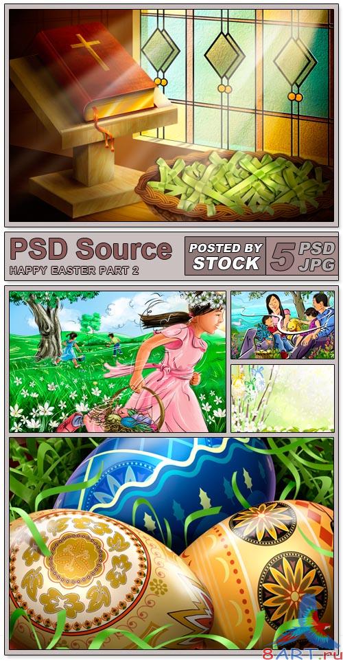 Layered PSD Files - Happy easter 2