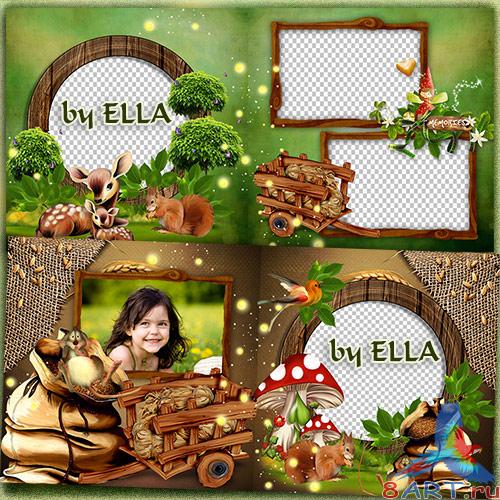 Сказочно-красивый наивный фотоальбом-В гостях около белочки Сказочно-красивый наивный фотоальбом-В гостях около белочки