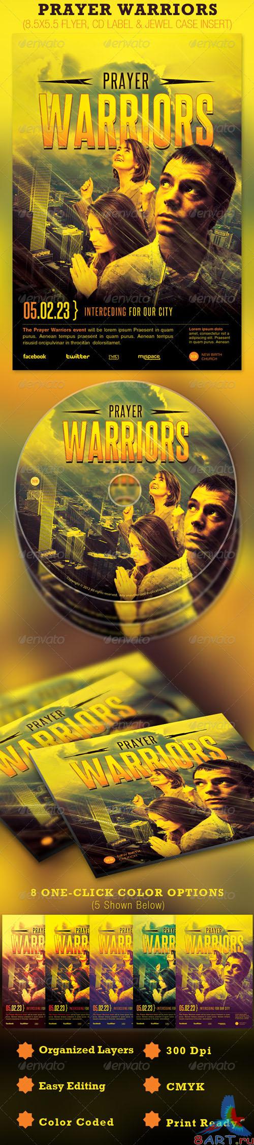 GraphicRiver - Prayer Warriors Church Flyer and CD Template 2327680