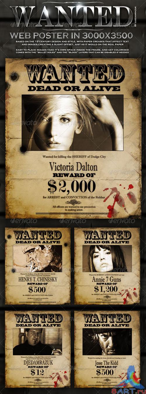 GraphicRiver - Old Wanted Poster - Editable
