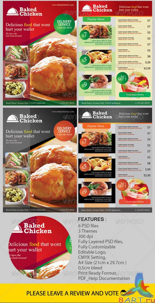 GraphicRiver Modern Restaurant Food Menu Flyer Template