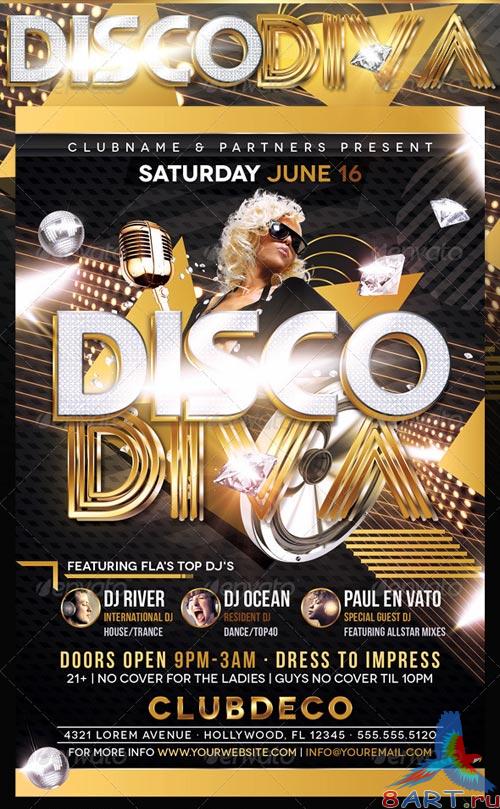 GraphicRiver Disco Diva Flyer Template
