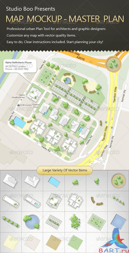 GraphicRiver Map Mock-up