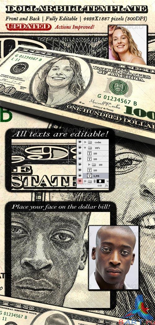 GraphicRiver Dollar Bill Template - Front and Back