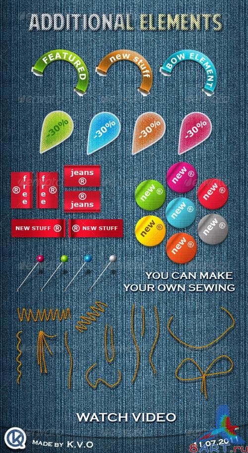 GraphicRiver Jeans Stripe Actions