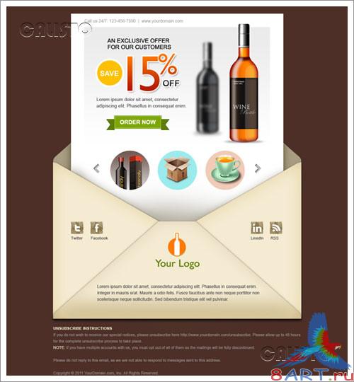 Creative Email Newsletter PSD Template