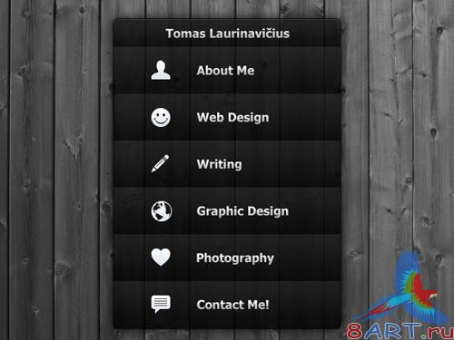 FREE Simple and Slick Accordion Menu in Photoshop