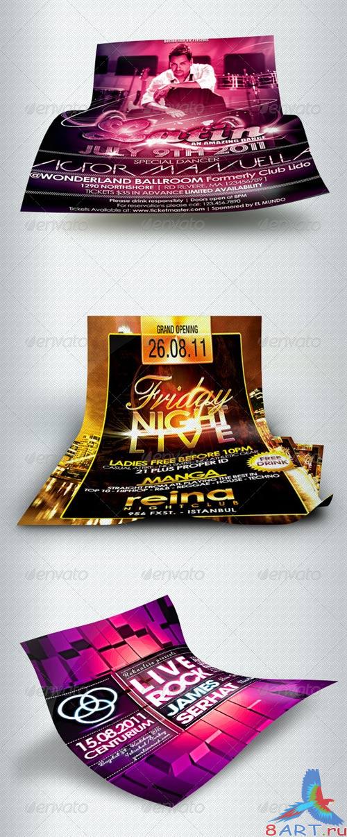 GraphicRiver 5 Flyers Show Mock-up