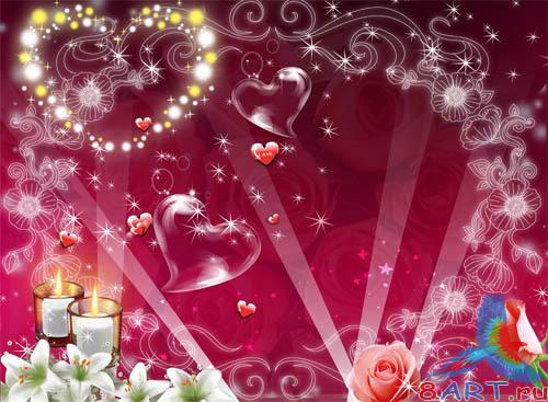 PSD - Maroon Love Template