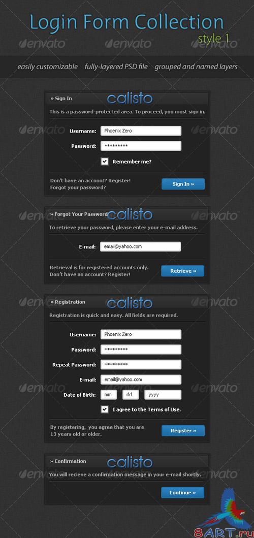 Login Form Collection: Style 1 - Complete Set - GraphicRiver Login Form Collection: Style 1 - Complete Set - GraphicRiver