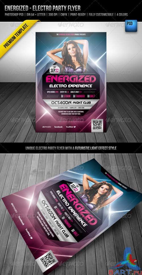 GraphicRiver Energized - Electro Party Flyer