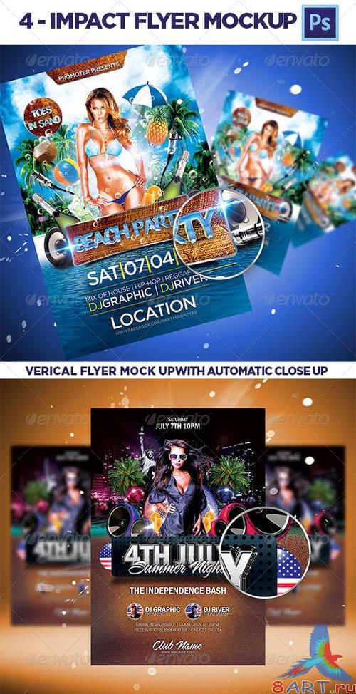 GraphicRiver 4 Impact Flayer Mockup GraphicRiver 4 Impact Flayer Mockup