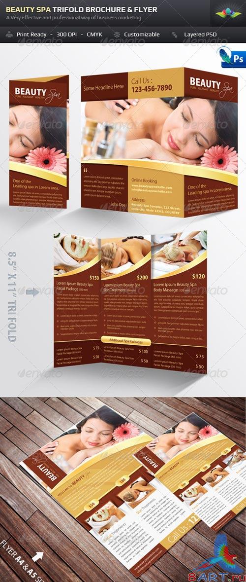 GraphicRiver Beauty Spa Trifold Brochure & Flyer Pack